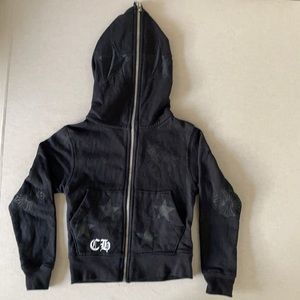 CHROME HEARTS RARE Black on Black Kids Vintage full zip Hoodie Size 4T